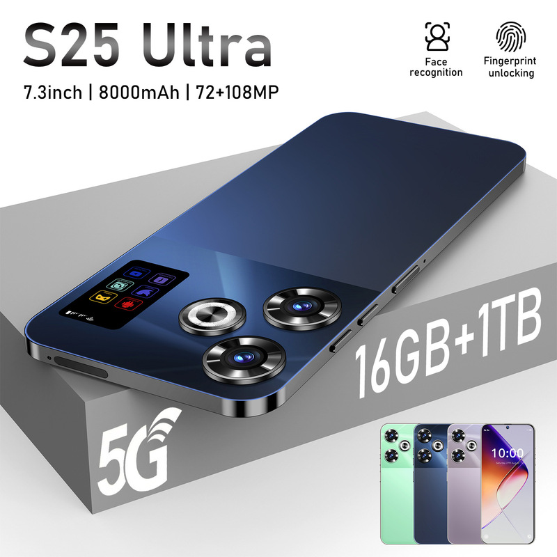 2024 New Product Genuine S25Ultra Cross-Border 5g Mobile Phone 16+1Tb Export All-In-One Machine 7.3inch High-Definition Large Screen