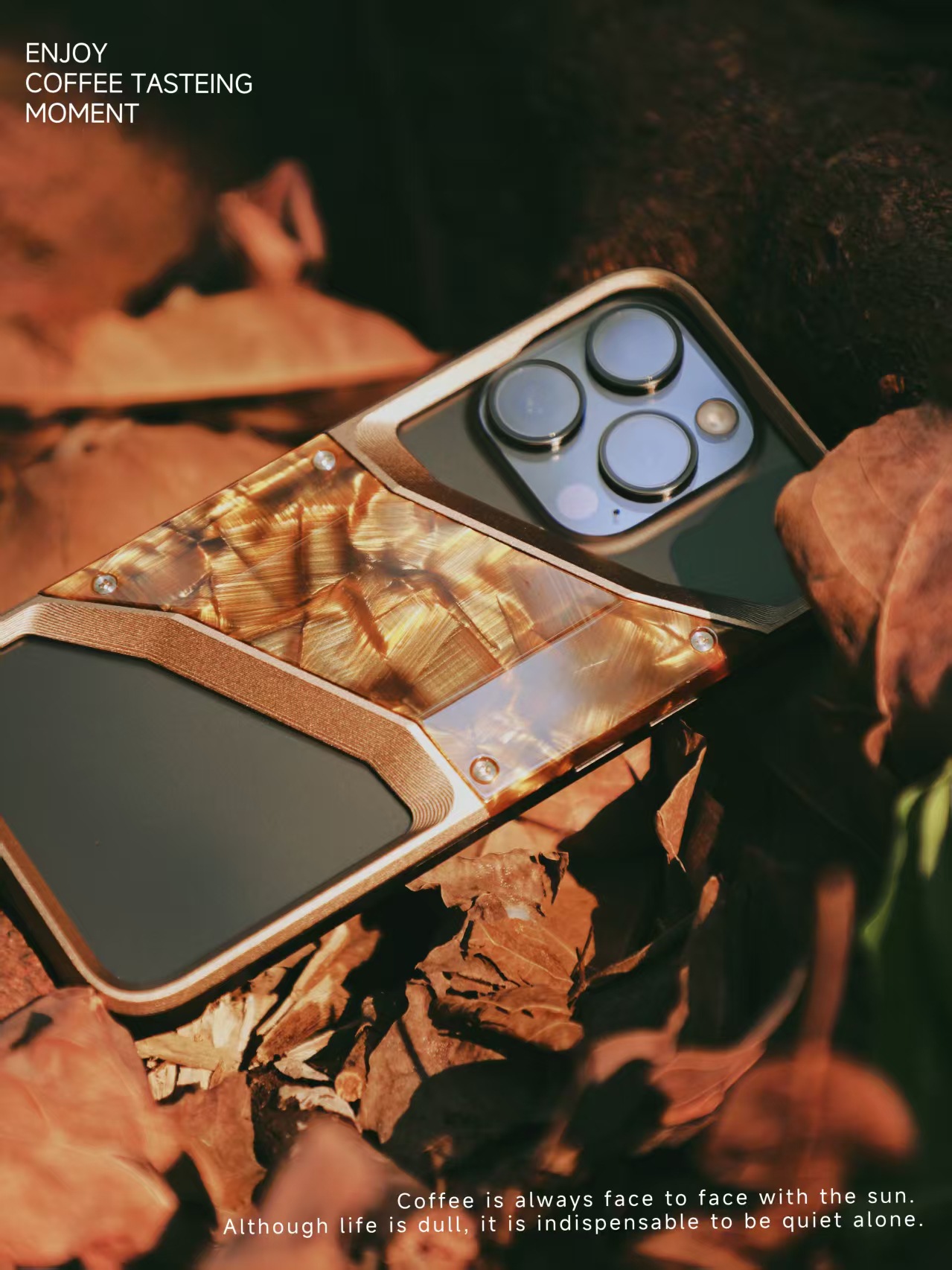 Ốp lưng iPhone 16 Pro Max hợp kim nhôm chống rơi, viền dày bảo vệ toàn diện — Hợp kim nhôm M12 + miếng cao su thân thiện với môi trường [vàng] chi tiết 12
