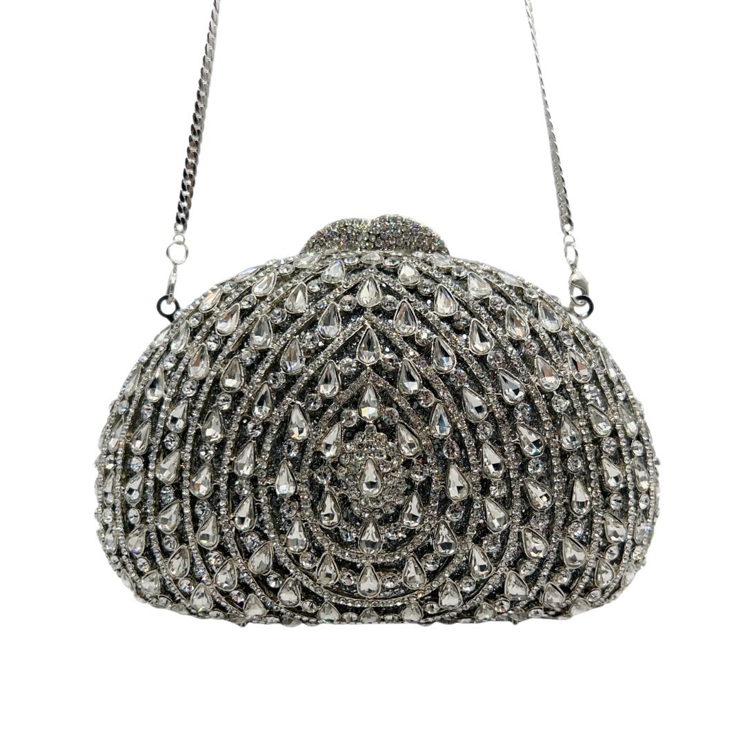 Stone clutch nuevo paquete de cena de diamantes agujero gota de agua bolsa de mano de fiesta europea y americana reunión anual bolsa de mujer