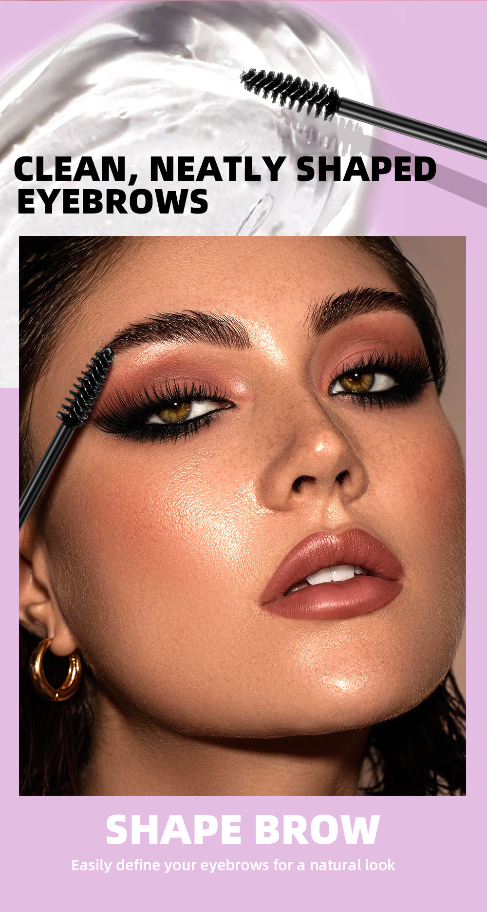 QIBEST Eyebrow Styling Liquid is a long-lasting, colorless, transparent, waterproof, sweat-proof and non-fading eyebrow raincoat repair liquid Specification drawing