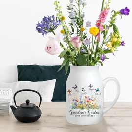 创意陶瓷牛奶杯花插餐厅办公家居摆件TEMU跨境客厅简约桌面花瓶