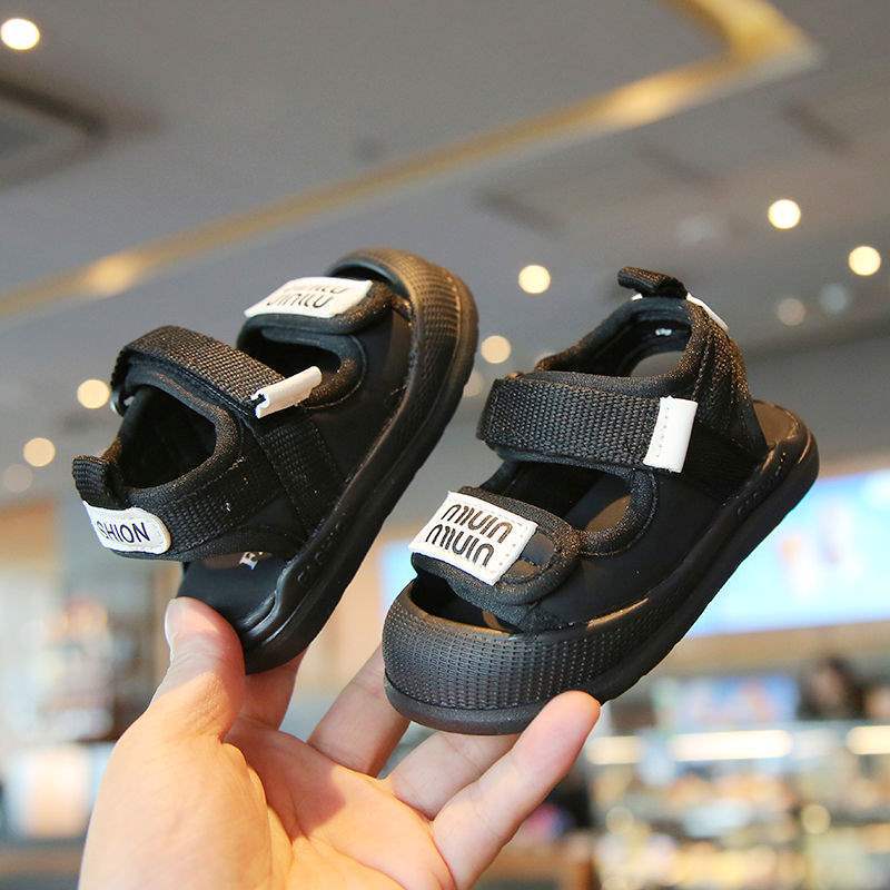 韓国スタイルの子供サンダル 2025 夏ベビー幼児の靴包頭男の子ビーチシューズ通気性の女の子の靴|undefined