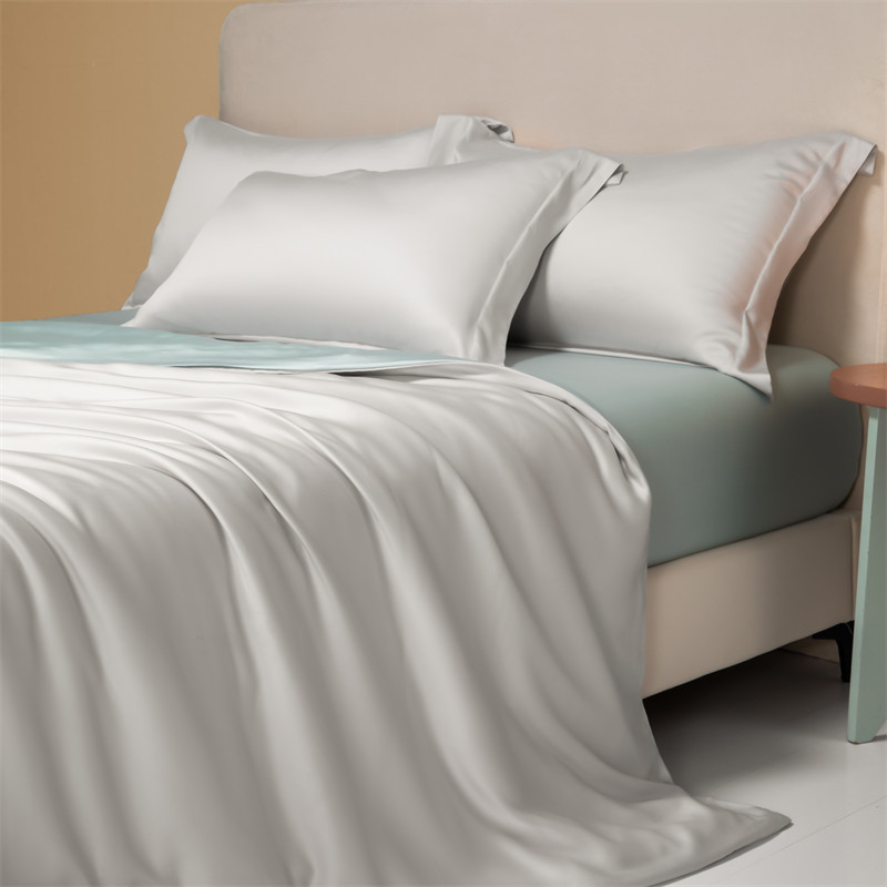 Casual Pure Color Tencel Four-Piece Set of 60 Count Pure Lyocell Silky Smooth Naked Sleeping Specifications Are All Colors and Are Available for Sale