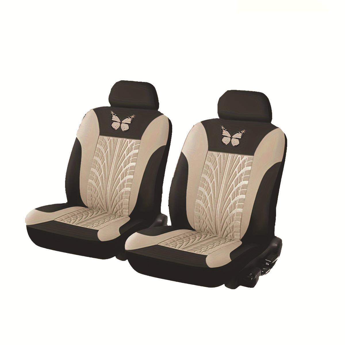 Moda mariposa pintada en caliente doble cojín de proceso de asiento de automóvil general cubierta de asiento transpirable suave y cómoda