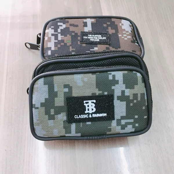 2 yuan store supply double-layer small camouflage mobile phone bag coin purse zipper men's wallet gift gift factory wholesale