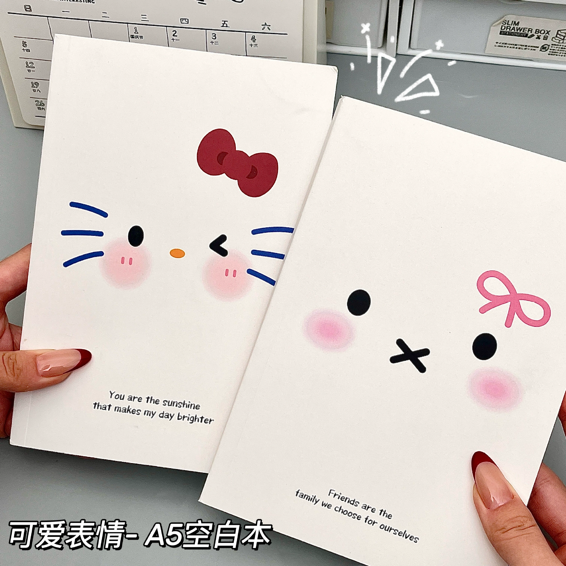 Оригинальная новая милая версия A5 blank notebook Cat с высоким стилем ins, толстая черновая тетрадь и ledger