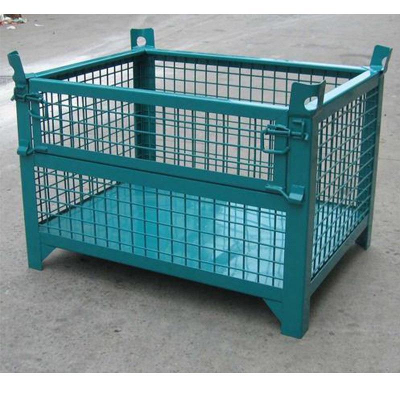 苏州加厚钢制折叠金属周转箱物流铁箱金属网箱重型货物箱