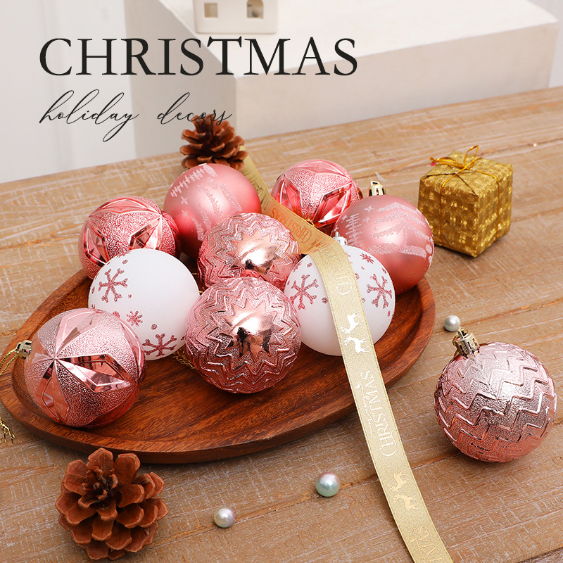 Amazon explosión 8cm / 24pcs decoraciones navideñas de forma especial colgantes de navidad colgantes al por mayor