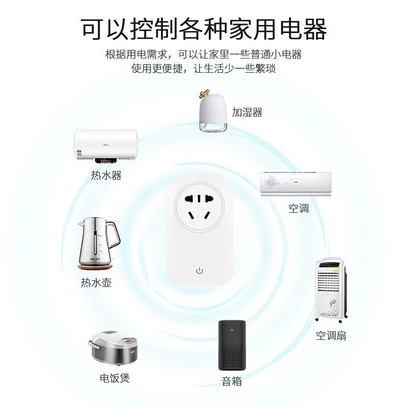 Graffiti wifi national standard smart socket Alexa Xiaoai classmate Tmall Elf mobile phone APP control smart plug