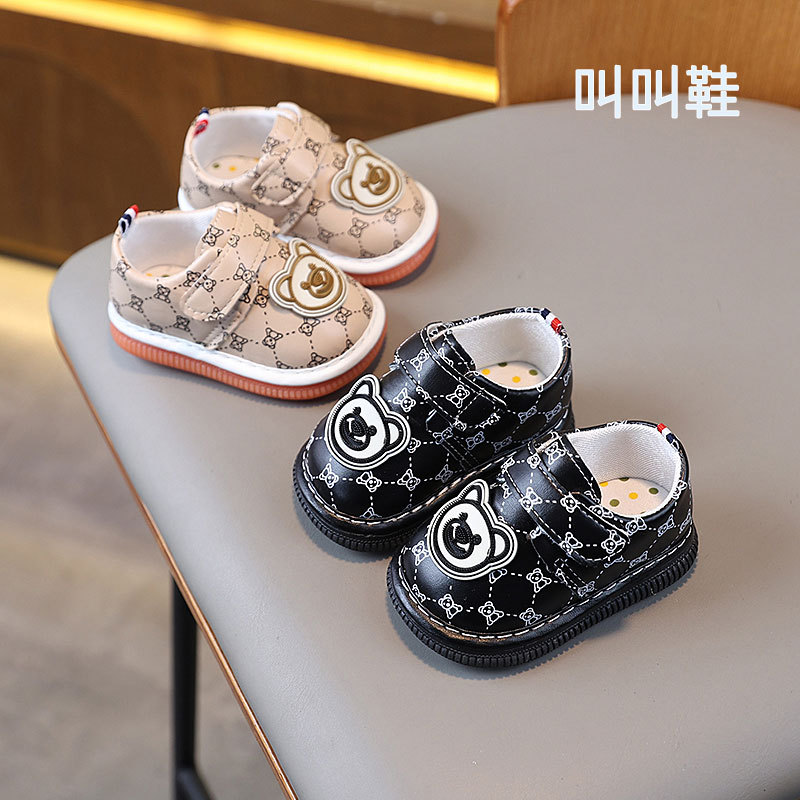 叫叫鞋男宝宝鞋子软底婴儿学步鞋防滑男童鞋子春秋会响0-1-2岁3女