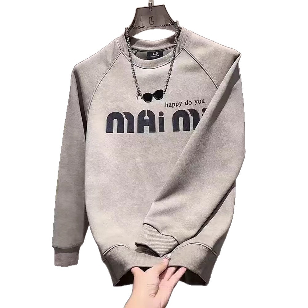 Męska bluza z kapturem z nadrukiem – luźny krój w stylu koreańskim, okrągły dekolt – modna odzież uliczna na jesień i zimę (M-3XL)_voghion.com
