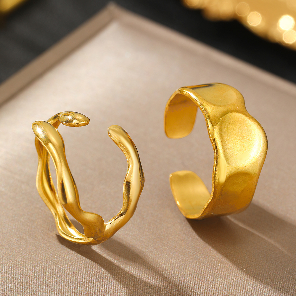 Unisex Gender Wholesale Jewelry Simple Style Solid Color 304 Stainless Steel Stainless Steel Rings