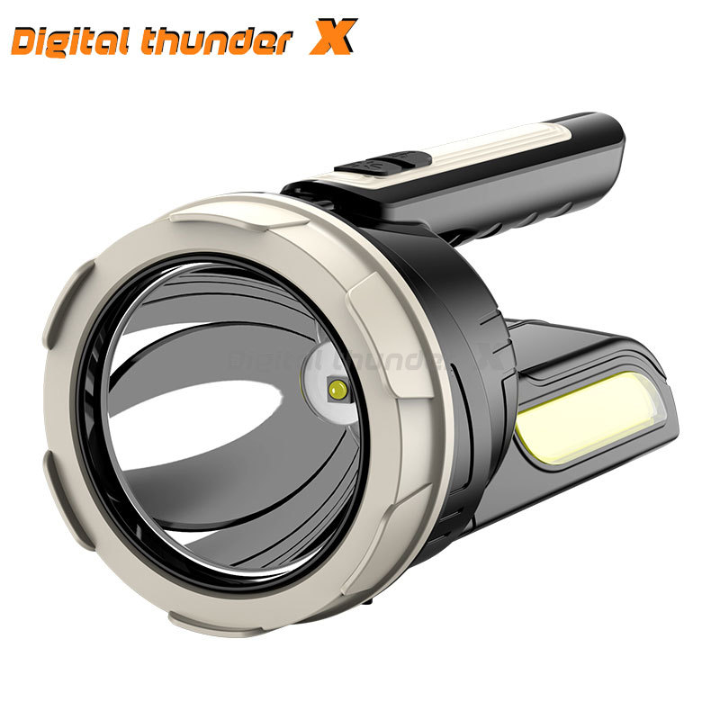 10 meses nuevo reflector portátil transfronteriza Linterna de mano COB luz de trabajo USB de carga fuerte luz tiro largo