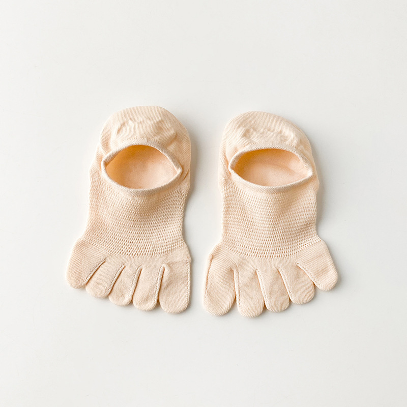 女性用5本指ソックス、女性用インビジブルソックス、夏用薄手メッシュ通気性ソックス、分割つま先レディースソックス|undefined