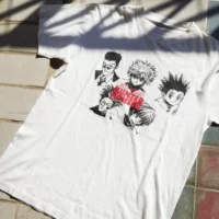 HUNTER × HUNTER anime short sleeves Полный рабочий день охотник текстуры нишевые короткие рукава