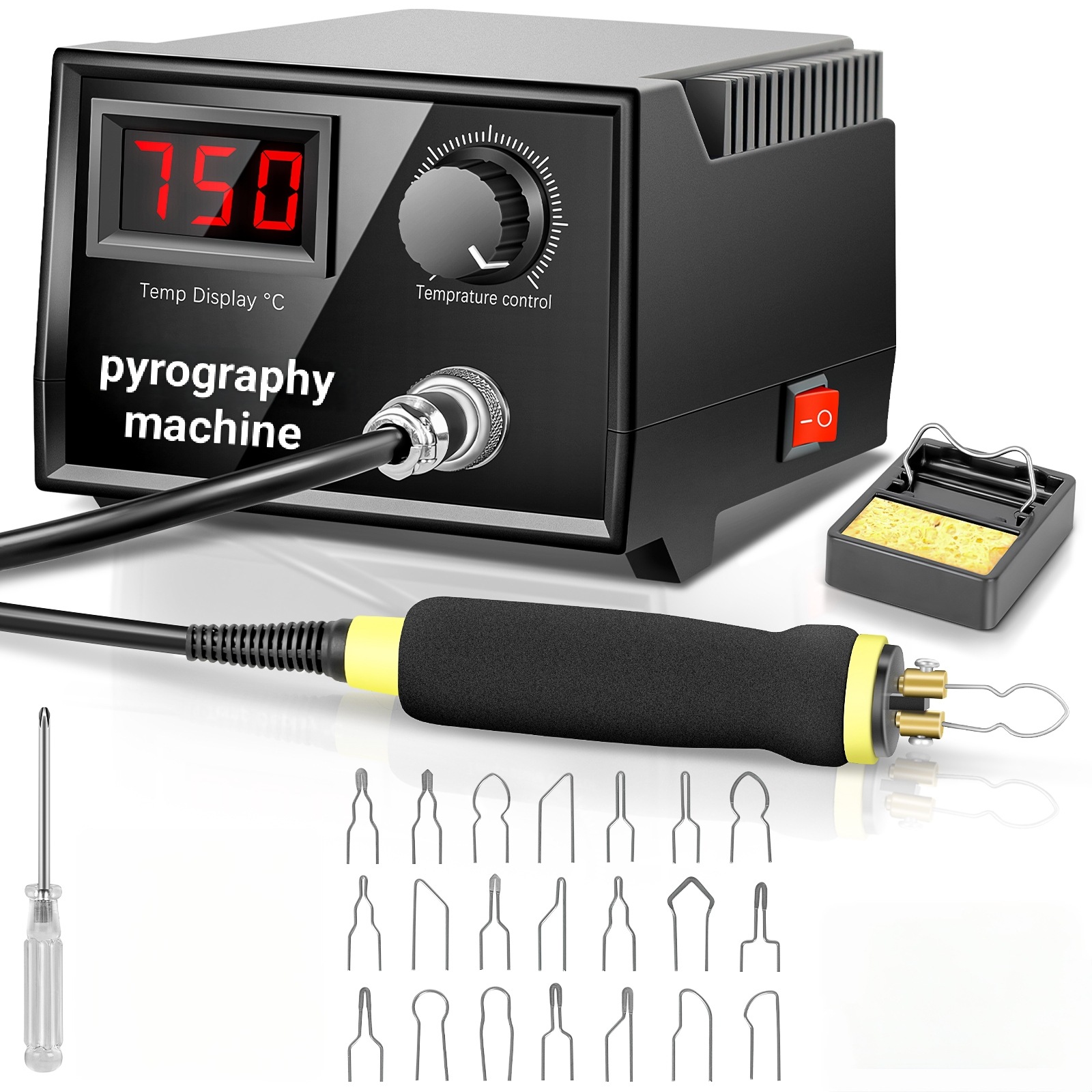 略者可调温烙画机葫芦木板烫画机烙画套装电烙铁电烙笔火绘笔木燃