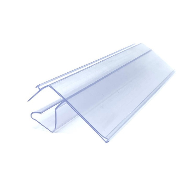 Tablero de supermercado PVC con gancho etiqueta de estante almacén farmacia vidrio japonés tarjeta de precio transparente