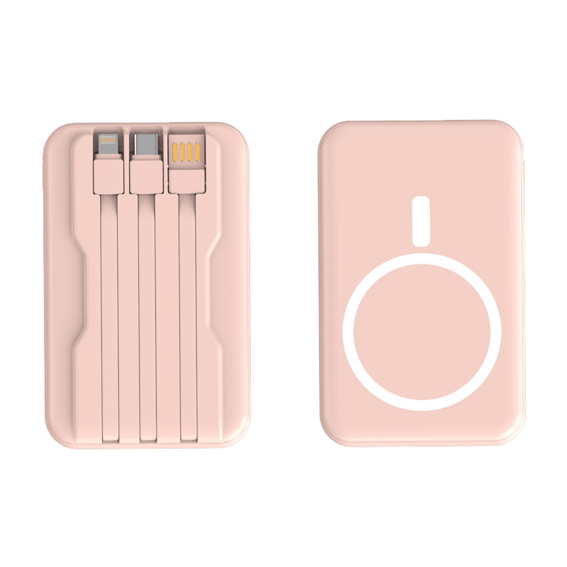 卸売クロスボーダーモバイルバッテリー磁気Magsafe内蔵ケーブルミニ10000mAhモバイルバッテリーカスタムフラッシュ充電|undefined