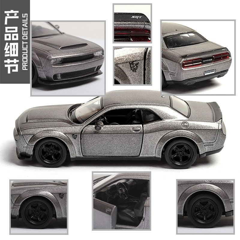 Ma Ke Yi aleación coche modelo 1:36 Dodge infierno gato corriendo puerta silenciosa luz pull back juguete coche modelo Decoración