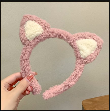 Internet celebridad mismo estilo orejas de conejo diadema Corea del Sur internet celebridad linda muñeca de dibujos animados horquilla diadema de felpa lavado de cara banda de pelo