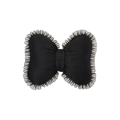 Seat cushion, seat cover – Cushion, Car Decorative Seat Cover - lace-trimmed-polka-dot-lumbar-support-black