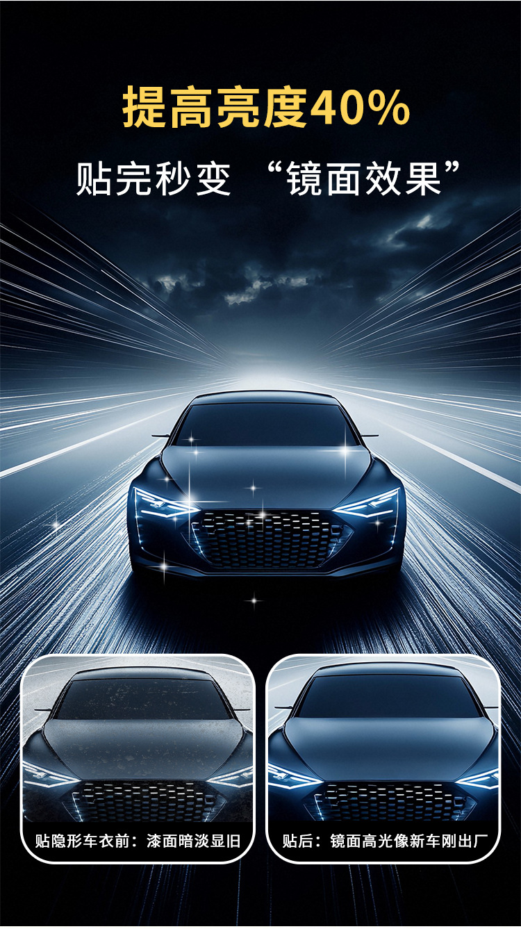 Tpu Invisible Car Wrap, Car Paint Protection Film, Self-Repairing, Anti-Scratch, No-Bake, Yellowing-Resistant, Transparent Ppf Film