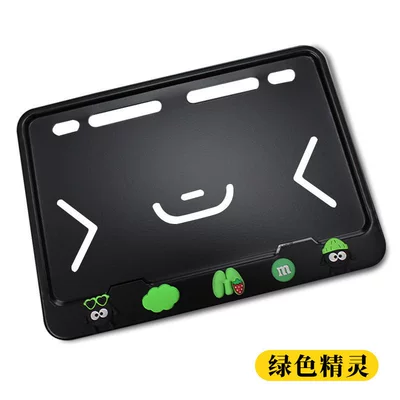 Electric vehicle license plate frame | Design - black-green-elf