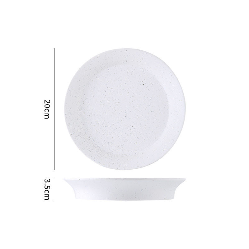 Plato de cerámica simple punto azul punto blanco conjunto de platos de platos de comedor occidental platos de cerámica de hotel con puntos