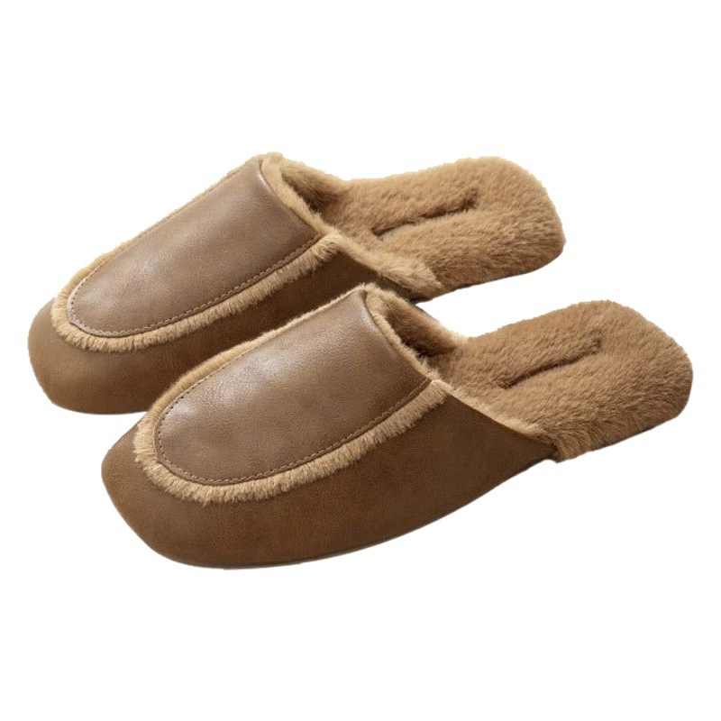 Легкие роскошные высококачественные тапочки Liang с ворсом для мужчин и женщин, осенне-зимние домашние Нескользящие теплые домашние с деревянным полом