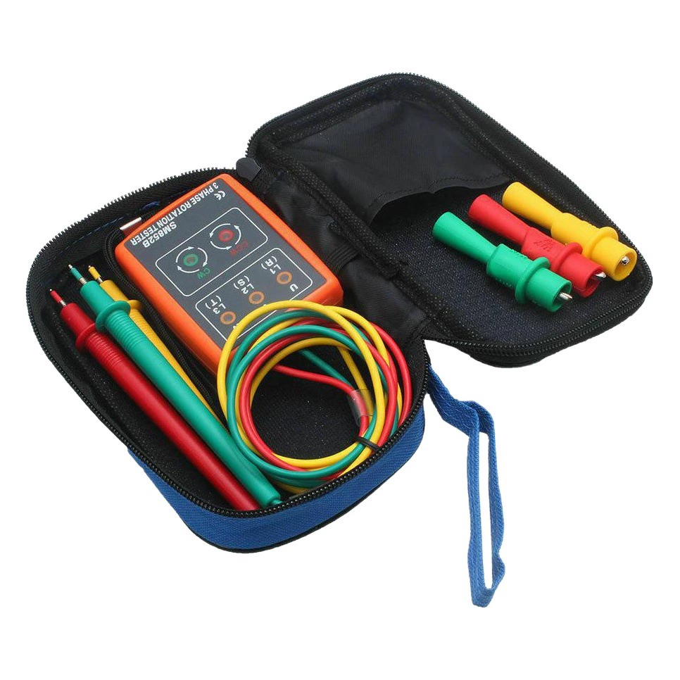 Нейтральный SM852B фазовый тестер метр последовательности фазы трехфазный детектор экспорта