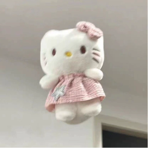 Плюшевый подвес (Hello Kitty) ангел, 9×6×13 см, мягкая игрушка с бантом и крыльями, подвес-цепочка или кольцо