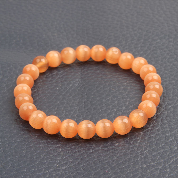 오렌지 캣츠아이 스톤 10mm/약 19개 25g