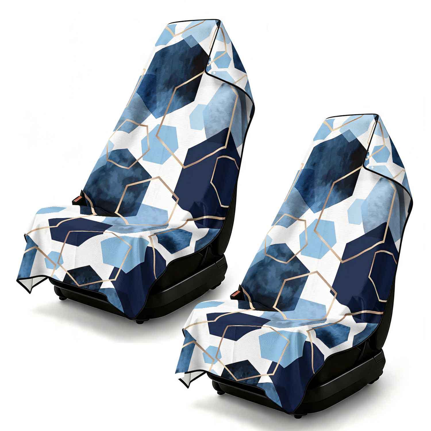 2-piece dual-use car seat cover, ultra-fine fiber, can be used as a beach towel, printed car protective seat cover 6