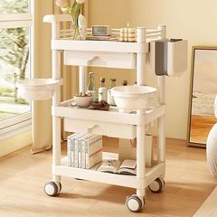 美容室美容専用トロリートロリー移動式ハンドプッシュラック器具収納家庭用ツールカート