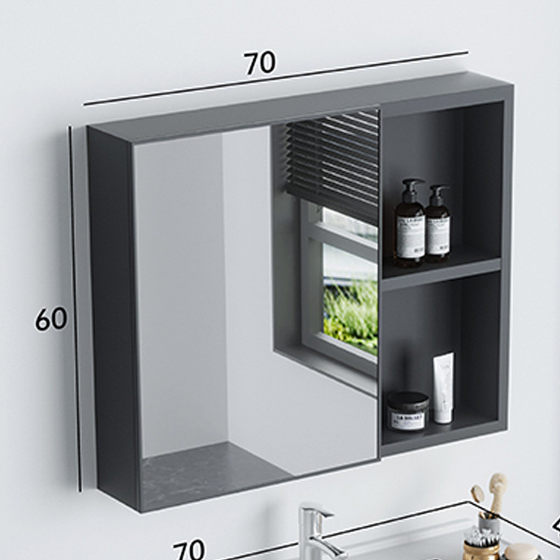 Shiqi nuevo 14mm panal gabinete de baño de aluminio inteligente espejo gabinete combinación cerámica cuenca integrada