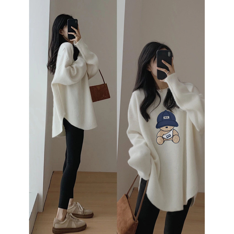 2025 Autumn and Winter New German Velvet Thickened Long-Sleeve T-Shirt for Women, Mid-Length, Hip-Covering Shark Pants Base Shirt Top 2025 Autumn and Winter New German Velvet Thickened Long-Sleeve T-Shirt for Women, Mid-Length, Hip-Covering Shark Pants Base Shirt Top