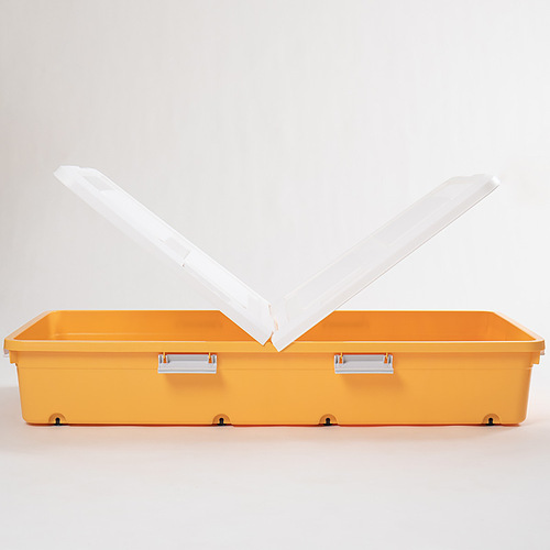 Factory direct-operated flat under-bed storage box with wheels Under-bed storage box