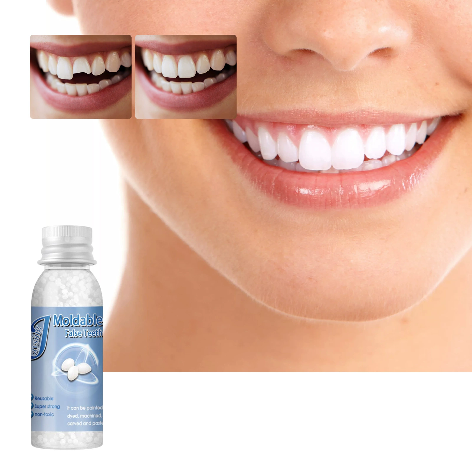 Гель для моделирования зубов Jaysuing, временная пломба для зубов, модификация протезов, гель для пломбирования кариеса.