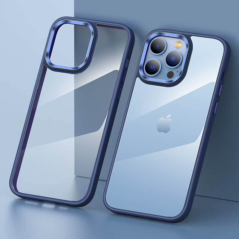 iPhone 14Pro手机壳适用苹果14ProMax摄像头金属保护软边防摔纯色