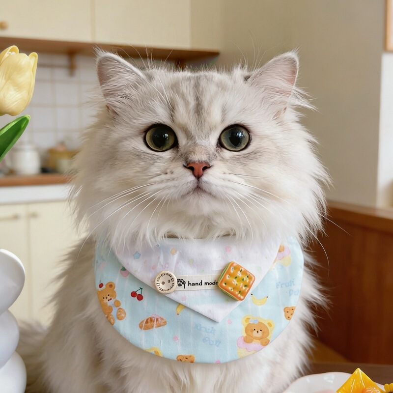 Dog Print Bib Collar, Cute Cat Fresh Cartoon Pet Neck Scarf, Decorative Drool Bib for Small and Medium-Sized Dogs Like Teddy Dog Print Bib Collar, Cute Cat Fresh Cartoon Pet Neck Scarf, Decorative Drool Bib for Small and Medium-Sized Dogs Like Teddy