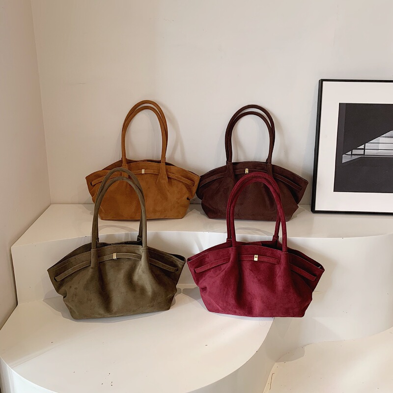 小衆の艶消しの翼の包みのバッグのbagsトートの大容量の小さい衆のしわの女性のカバンは通勤します。|undefined