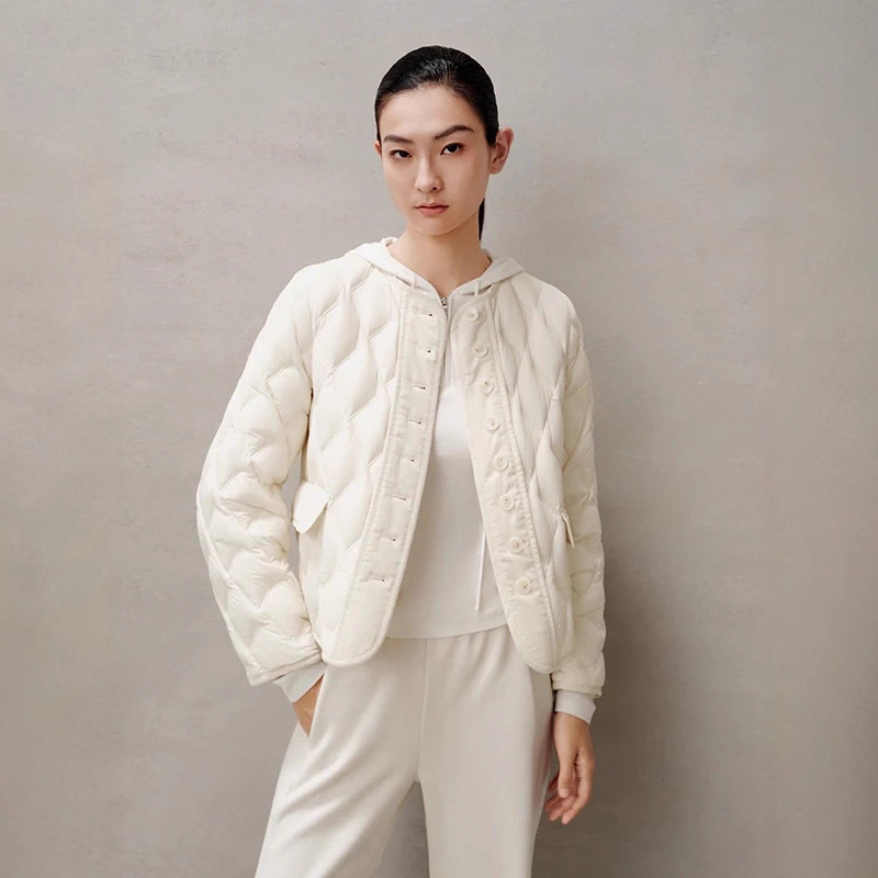 Domestic Niaojia 2025 New Winter Versatile Round Neck Single-Breasted Short Lightweight down Jacket for Women Ar004113