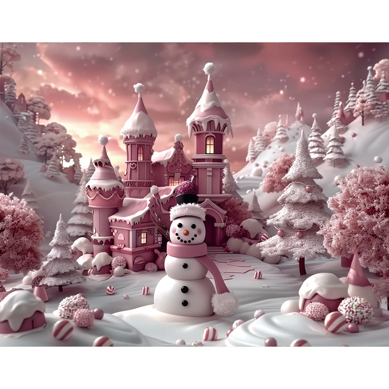 Tela de fondo de estudio de Navidad Actividades de Navidad Decoración de fiesta Tela de pared de fondo Escena de nieve de Navidad Tela colgante de fondo de foto
