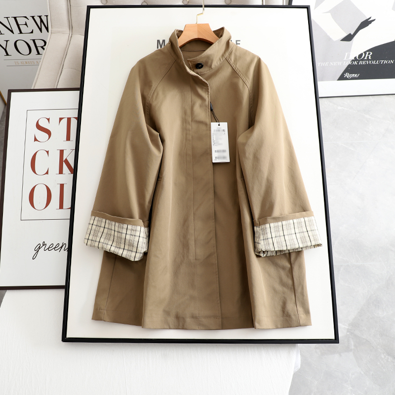 Mai Series 2025 New Autum Design Fashionable Loose Slimming Look Mid-Length Windbreaker Jacket for Women