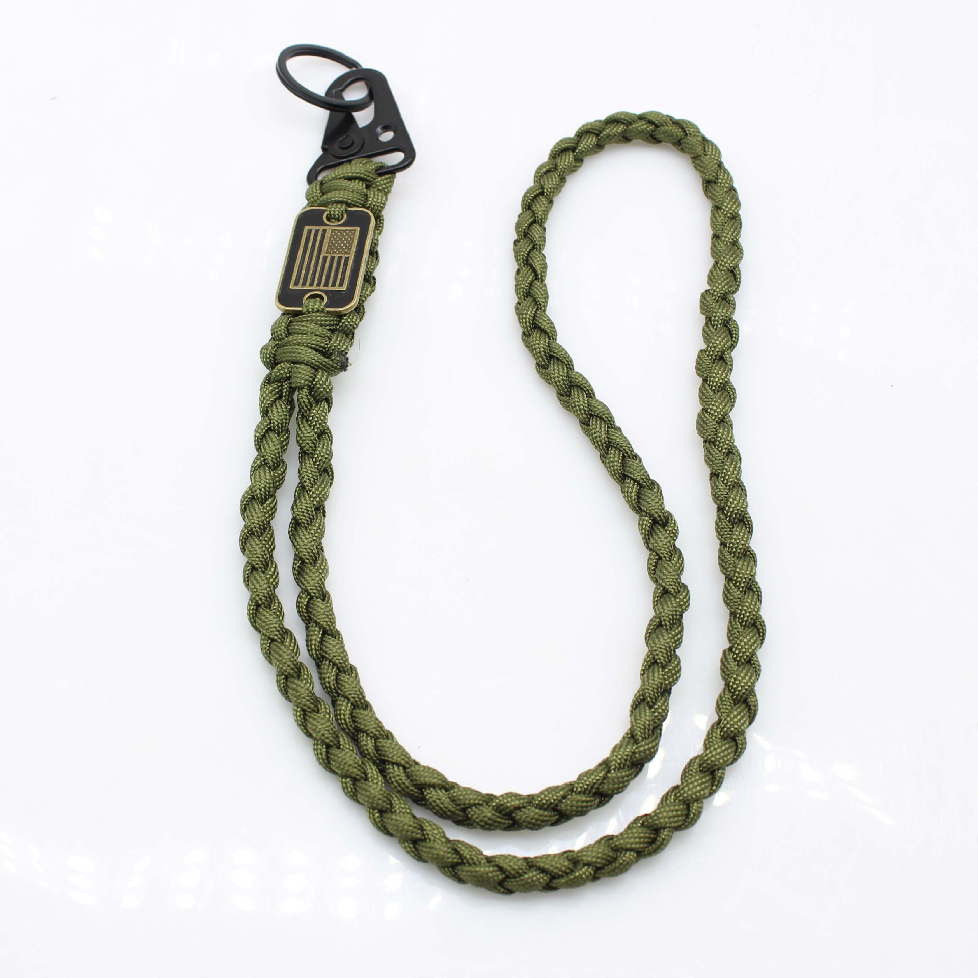 Paraguas al aire libre cuerda cordón collar de camping paraguas cuerda tejida teléfono móvil cordón águila boca hebilla colgante supervivencia llavero