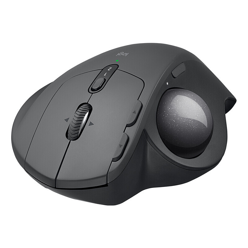 Logitech Mx Ergos Wireless Trackball, Bluetooth Connection, Adjustable Pivot Mouse Suitable for Use