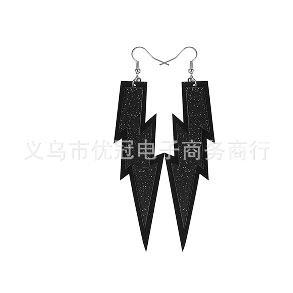 6色闪电耳环-黑色-1024 副本