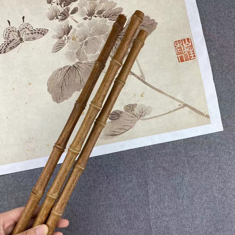 竜鳳檀竹節棒一体彫刻竹太極棒武術棒盤|undefined