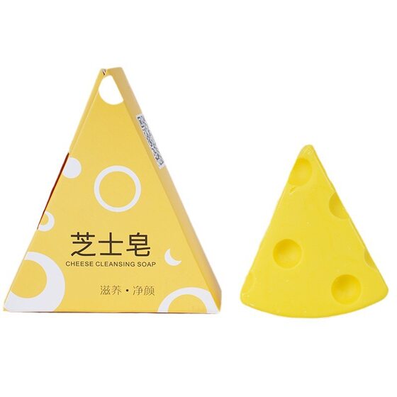 Cheese Soap Facial Cleansing Soap Sweet Cheese Flavor Cleansing Facial Soap Bathing Soap Soap Deep Cleansing Bathing Scented Soap