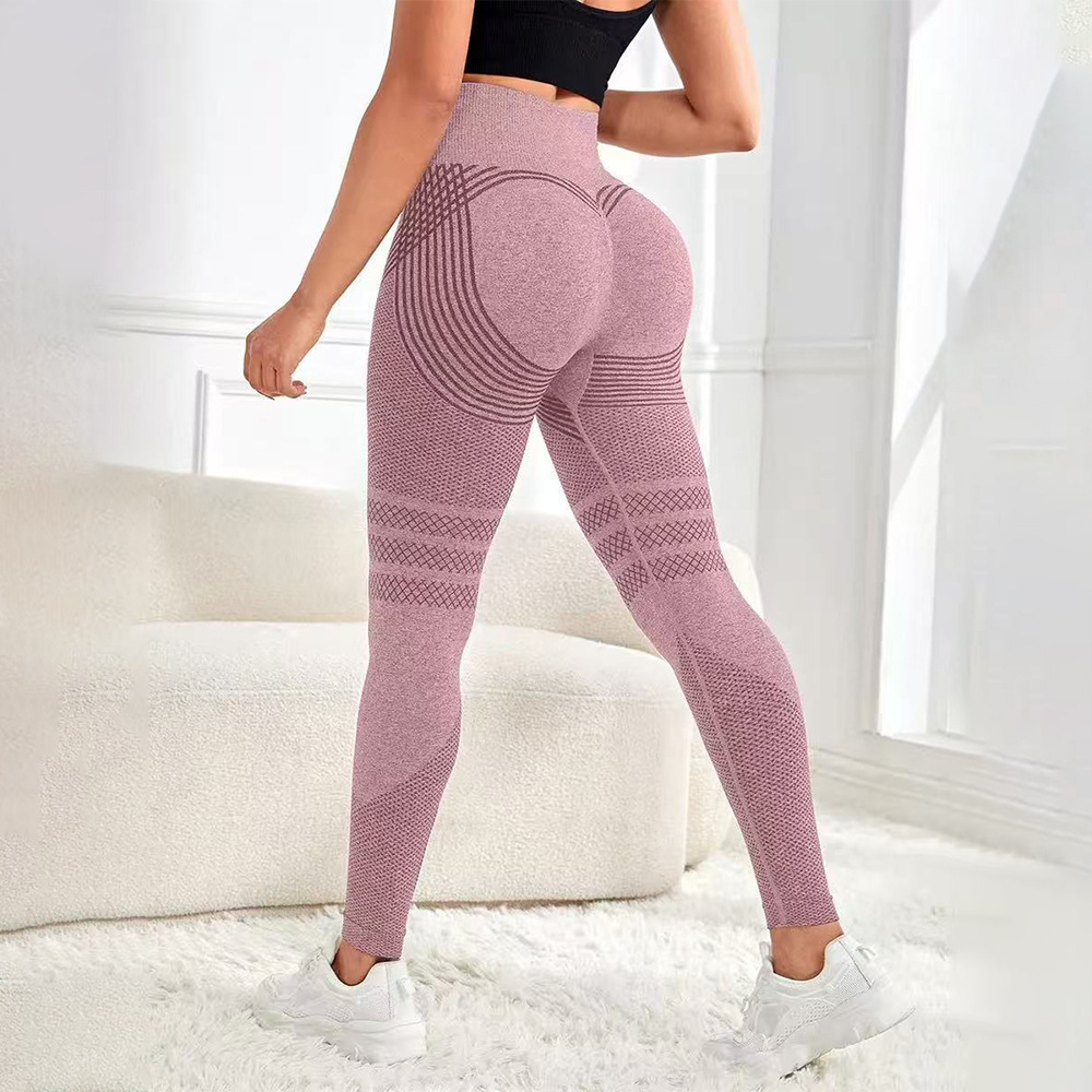 Pantalones de gimnasio de venta caliente en Europa y América, cintura alta, caderas, abdomen cerrado, mel, caderas deportivas, elásticas, sin marcas, pantalones de gimnasio.